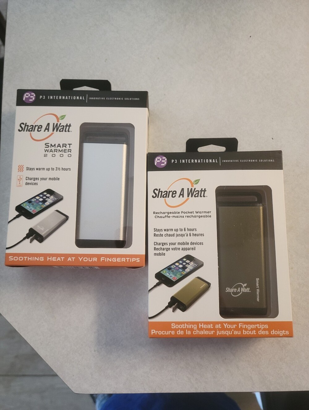 Rechargeable Pocket Warmer/ Phone Charger- Bundle Of 2